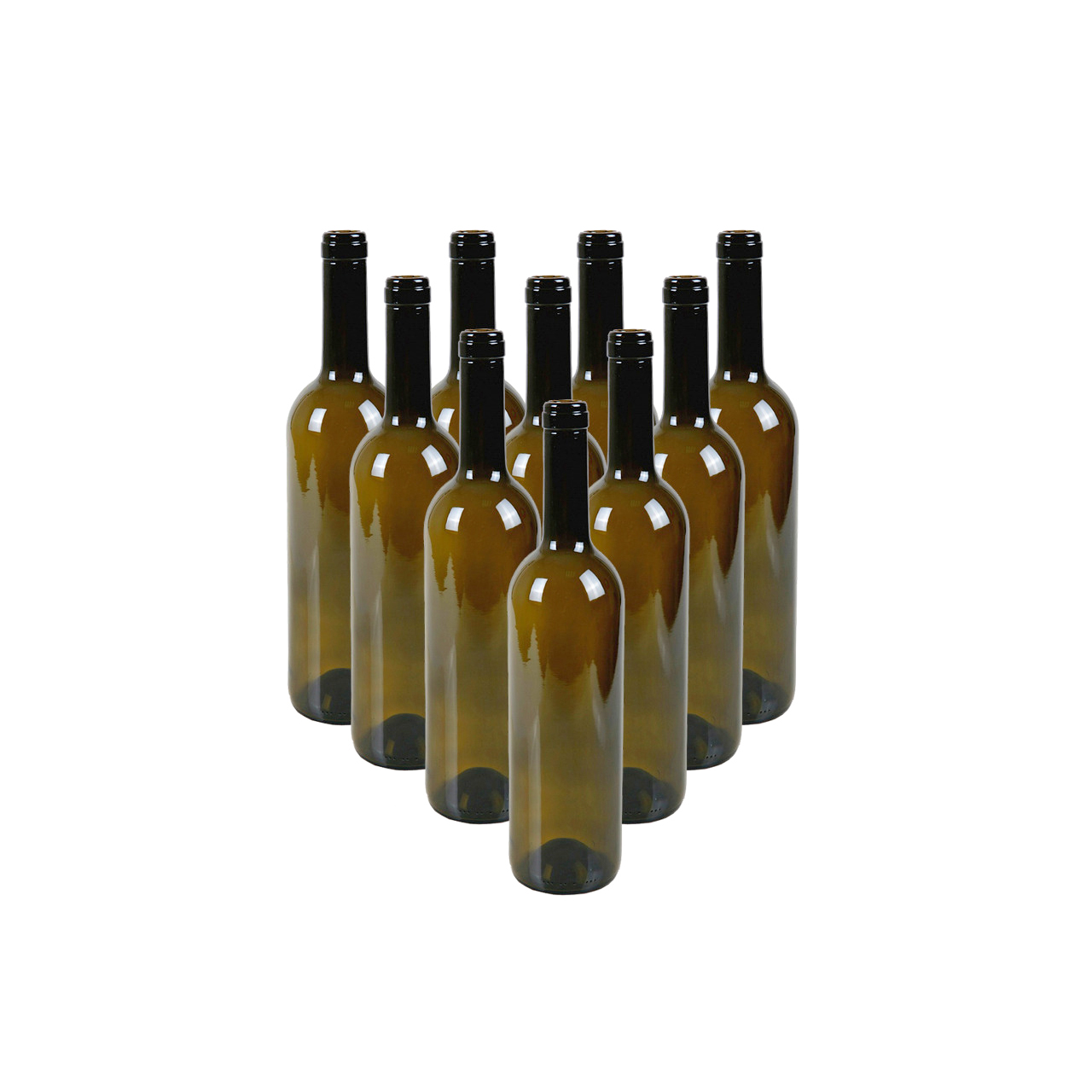 Набор бутылок «Бордо Оливковая» 0,75 литра (12 штук)