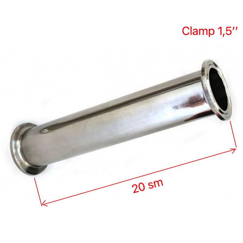 Царга 20 см пустая d=40 мм (Clamp 1,5 дюйма)