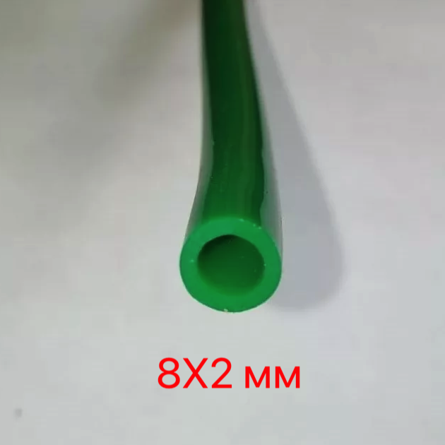 Шланг силиконовый, вн. д=8 мм (стенка 2 мм), зеленый