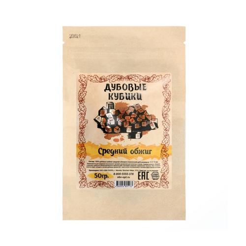 Дубовые кубики (сильный обжиг), 15X15 мм, 50 гр